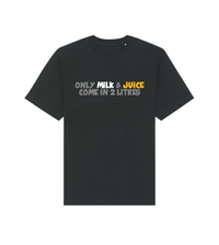 Black T-shirt text